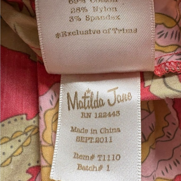 Matilda Jane Serendipity Tomato Peasant Fiona Floral Top Sept 2011 size 18 month - Picture 9 of 10